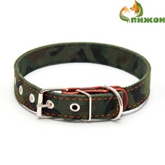 Ошейник брезентовый двухслойный Пижон