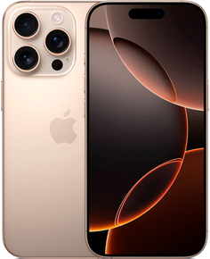 Смартфон Apple iPhone 16 Pro dual-SIM 128 ГБ, «песчаный титановый»