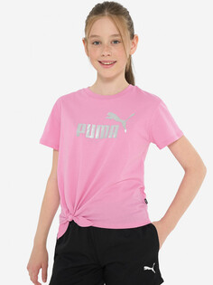 Футболка для девочек PUMA Essentials Logo Knotted, Розовый
