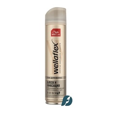 Лак для укладки волос WELLA Лак для волос блеск и фиксация суперсильная WELLAFLEX SHINY HOLD 250.0