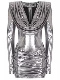 Платье-металлик Balmain