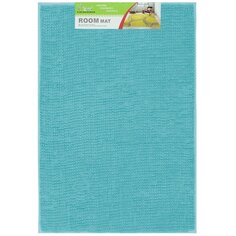 Коврик для ванной, 0.6х0.9 м, полиэстер, голубой, Макарон, Y3-668