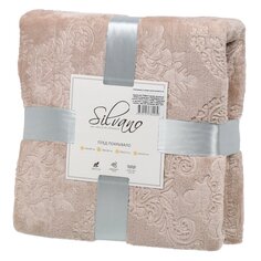 Плед 2-спальный, 180х200 см, велсофт жаккард, 100% полиэстер, Silvano, Fresco, бежевый, 180/170-FRE/LA