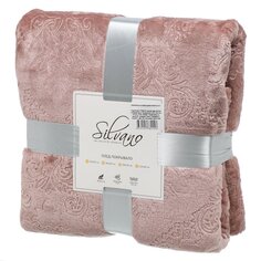 Плед евро, 200х220 см, велсофт жаккард, 100% полиэстер, Silvano, Fresco, бежевый, 200/096-FRE/LA