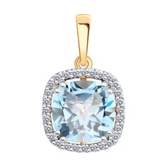 Подвеска SOKOLOV из золота с бриллиантами и топазом