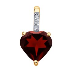 Подвеска SOKOLOV из золота с бриллиантами и гранатом