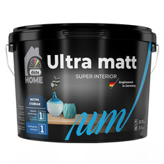 Краски для стен и потолков краска в/д DUFA Home Ultra matt база3 для стен и потолков 9л бесцветная, арт. МП00-009873