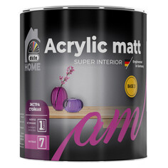 Краски для стен и потолков краска в/д DUFA Home Acrylic matt база3 для стен и потолков 0,9л бесцветная, арт. МП00-009868
