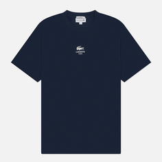 Мужская футболка Lacoste Signature Print Cotton, цвет синий