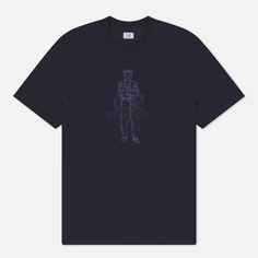 Мужская футболка C.P. Company 30/1 Jersey Printed British Sailor, цвет фиолетовый