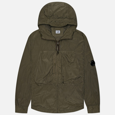 Мужская куртка ветровка C.P. Company Chrome-R Hooded Overshirt, цвет коричневый