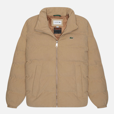 Мужской пуховик Lacoste Quilted Corduroy Puffer, цвет бежевый