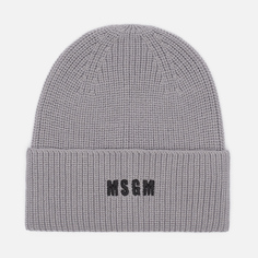Шапка MSGM W Embroidered Micrologo, цвет серый