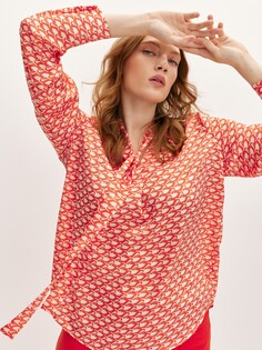 Блуза с воротником аскот 4XL(56) Lalis