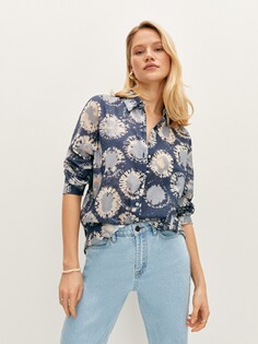 Рубашка из хлопка с абстрактным принтом M(46) Elis