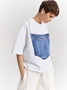 Футболка oversize с принтом S(44) Elis