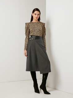 Юбка расклешенная с ассиметричным подолом M(46) Elis