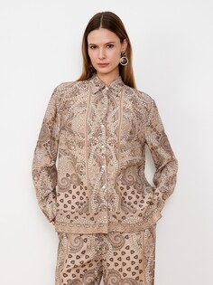 Рубашка из вискозы с принтом XS(42) Elis