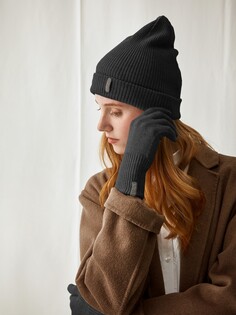 Перчатки из шерсти темно-серого оттенка (16 (8)) Elis