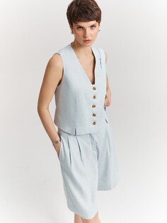 Шорты-бермуды со льном S(44) Elis