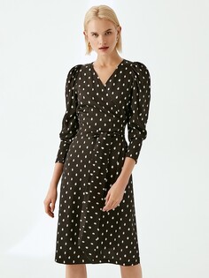 Платье на запах в горох XL(50) Elis