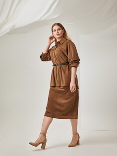 Юбка прямая из экозамши XL(50) Lalis