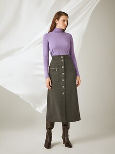 Юбка-миди на пуговицах XS(42) Elis