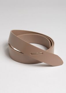 Кожаный ремень-трансформер бежевого цвета (105) Elis