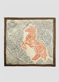 Платок с оригинальным принтом (70*70) Elis