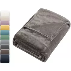 Плед Inspire Flandria 200x220 см микрофибра цвет серо-коричневый Fossil 3