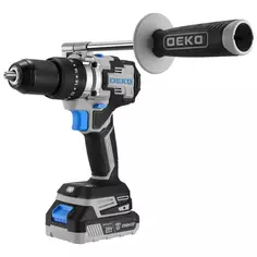 Дрель-шуруповерт аккумуляторная бесщеточная Deko ZKCD20VPRO, 20 В Li-ion 2x3 Ач ДЕКО