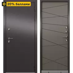Дверь входная металлическая Стел 96x205 см правая капучино Без бренда