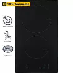 Электрическая варочная панель Kitll KHH 3001 40 см 2 конфорки цвет чёрный
