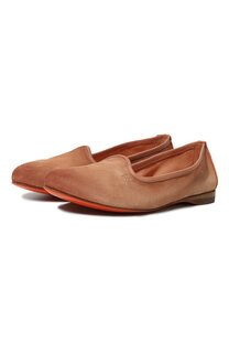 Замшевые лоферы Santoni