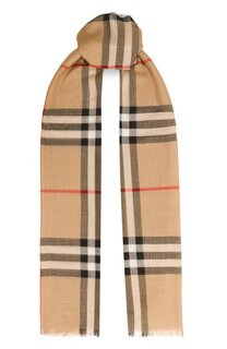 Палантин из шерсти и шелка Burberry