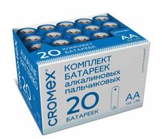 Батарейки, удлинители и переходники Cromex Батарейки алкалиновые АА (LR6, 15А) 20 шт.