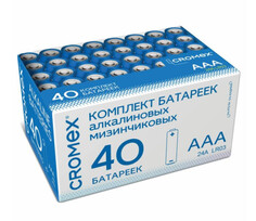 Батарейки, удлинители и переходники Cromex Батарейки алкалиновые ААА (LR03, 24А) 40 шт.