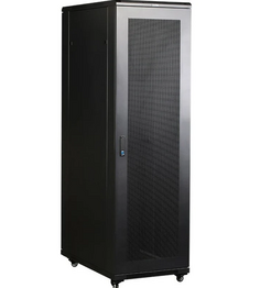 Шкаф напольный 19", 32U TWT TWT-CBB-32U-6x8-P1 Business, 600x800, черный, передняя дв. перфорир., задняя дв. распашная перфорир.