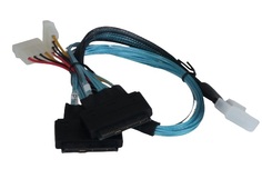 Кабель Procase CBL-SLSAS8-2SLSAS4-6 для подключения корзин, SFF-8654 (Slimline SAS x8) к 2 * SFF-8654 (Slimline SAS x4), 60cm