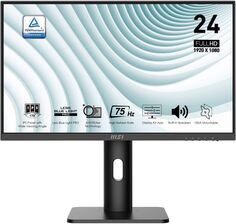 Монитор 23,8" MSI PRO MP243P 9S6-3PB59H-064 16:9 FHD, IPS Flat, 5ms(GTG), 75Hz, 1000:1, 100M:1, 250nit, 178/178, HDMI, DP, Tilt, Swivel, Height, Pivot