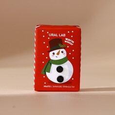 Новогоднее мыло для рук кусковое warm winter, 80 г, аромат зимних пряностей, новый год Чистое счастье