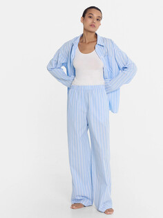 Брюки женские белые в голубую полоску Mark Formelle