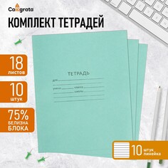 Комплект тетрадей из 10 штук, 18 листов в линию кпк Calligrata