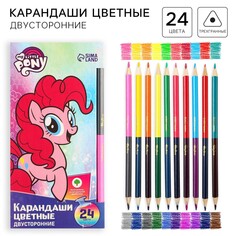 Цветные карандаши, 24 цвета, двусторонние, my little pony Art Fox Study