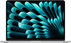Ноутбук Apple MacBook Air 13" (M3, 8C CPU/8C GPU, 2024), 16 ГБ, 256 ГБ SSD, серебристый