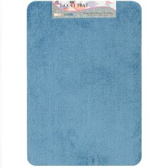 Коврик для ванной, 0.58х0.88 м, полиэстер, голубой, Лама, Y3-782