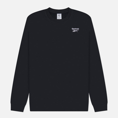 Мужская толстовка Reebok Identity Small Logo Fleece Crew, цвет чёрный