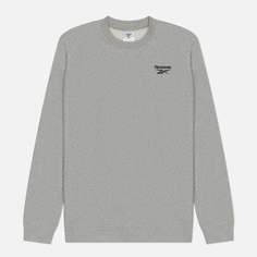 Мужская толстовка Reebok Identity Small Logo Fleece Crew, цвет серый