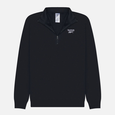 Мужская толстовка Reebok Identity Small Logo Fleece 1/4 Zip, цвет чёрный
