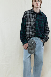 верхняя сорочка мужская Рубашка oversize клетчатая с открытыми срезами Befree